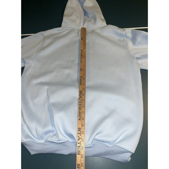 Drew House Hoodie LARGE Light Blue Sweatshirt Justin Bieber Smiley Music Cotton - Picture 7 of 8